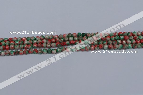 CMJ533 15.5 inches 4mm round rainbow jade beads wholesale