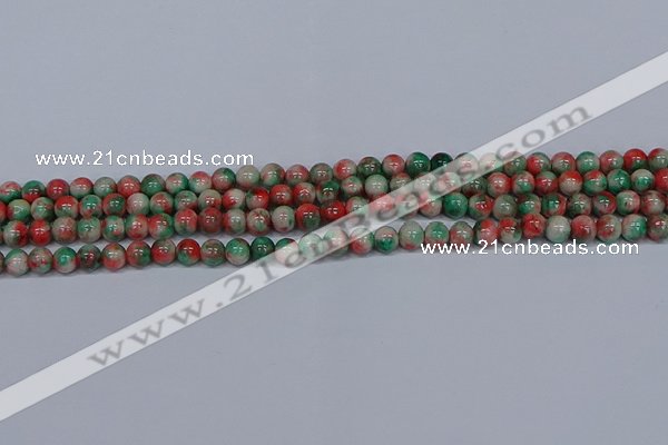 CMJ534 15.5 inches 6mm round rainbow jade beads wholesale