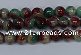 CMJ568 15.5 inches 4mm round rainbow jade beads wholesale