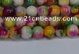 CMJ590 15.5 inches 6mm round rainbow jade beads wholesale