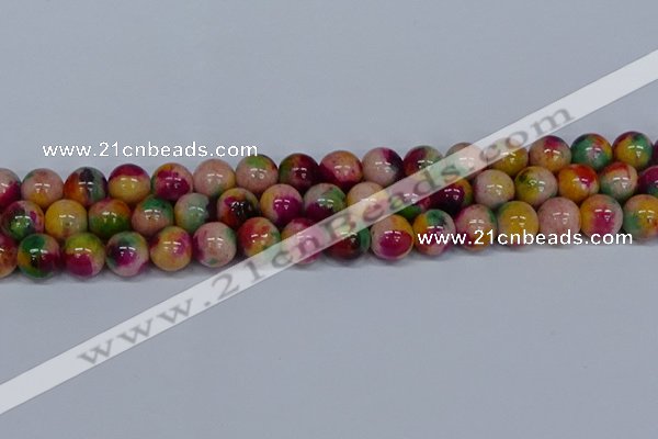 CMJ593 15.5 inches 12mm round rainbow jade beads wholesale