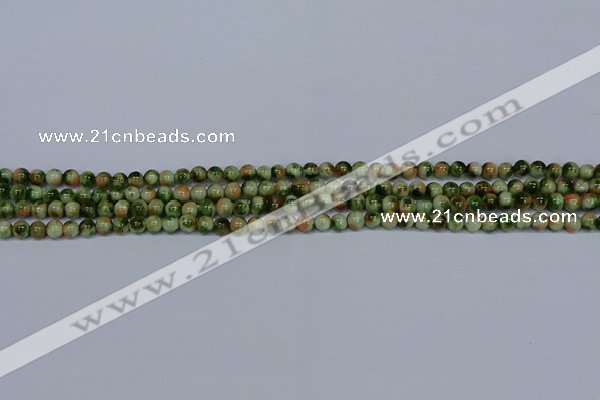 CMJ673 15.5 inches 4mm round rainbow jade beads wholesale