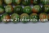 CMJ675 15.5 inches 8mm round rainbow jade beads wholesale