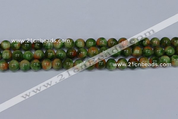 CMJ677 15.5 inches 12mm round rainbow jade beads wholesale