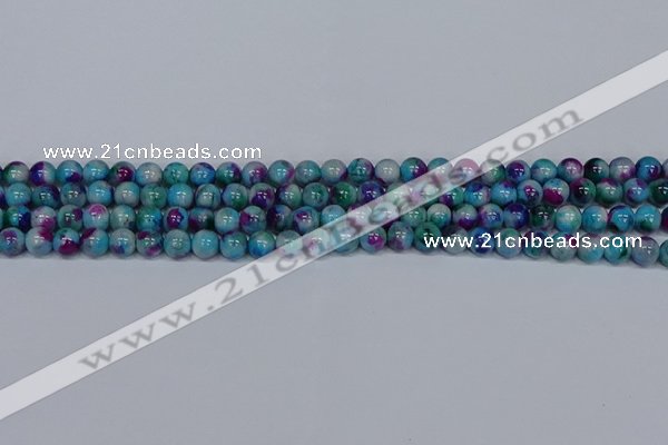 CMJ687 15.5 inches 4mm round rainbow jade beads wholesale
