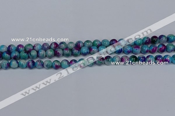 CMJ689 15.5 inches 8mm round rainbow jade beads wholesale