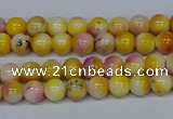 CMJ694 15.5 inches 4mm round rainbow jade beads wholesale