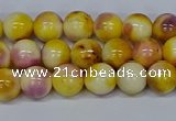 CMJ696 15.5 inches 8mm round rainbow jade beads wholesale