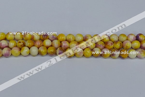 CMJ698 15.5 inches 12mm round rainbow jade beads wholesale