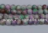 CMJ715 15.5 inches 4mm round rainbow jade beads wholesale