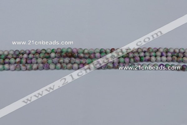 CMJ715 15.5 inches 4mm round rainbow jade beads wholesale