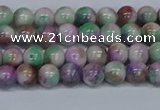 CMJ716 15.5 inches 6mm round rainbow jade beads wholesale