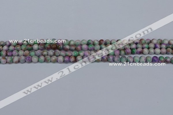 CMJ716 15.5 inches 6mm round rainbow jade beads wholesale