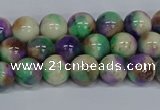 CMJ717 15.5 inches 8mm round rainbow jade beads wholesale