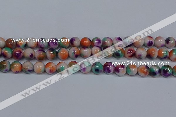 CMJ726 15.5 inches 12mm round rainbow jade beads wholesale