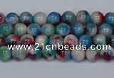 CMJ729 15.5 inches 4mm round rainbow jade beads wholesale