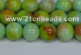 CMJ739 15.5 inches 10mm round rainbow jade beads wholesale