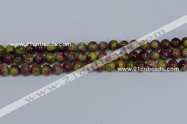 CMJ746 15.5 inches 10mm round rainbow jade beads wholesale