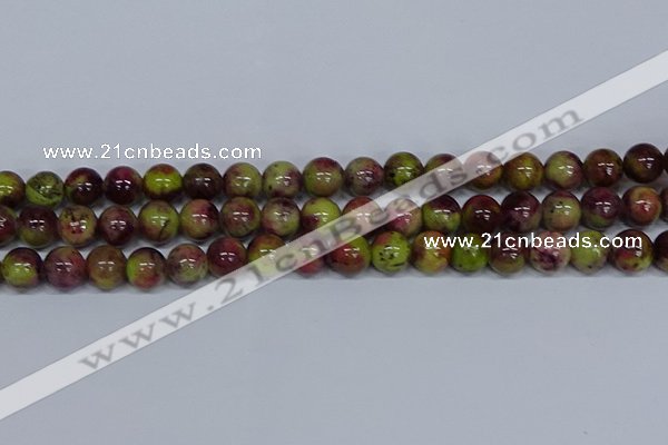 CMJ747 15.5 inches 12mm round rainbow jade beads wholesale