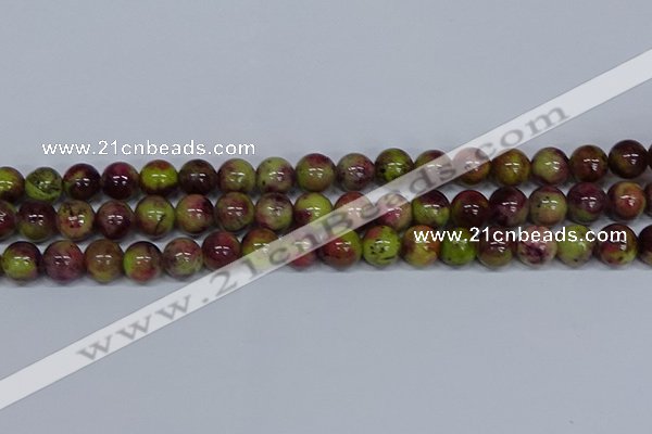 CMJ747 15.5 inches 12mm round rainbow jade beads wholesale