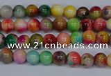 CMJ750 15.5 inches 4mm round rainbow jade beads wholesale