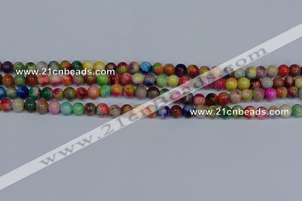 CMJ751 15.5 inches 6mm round rainbow jade beads wholesale