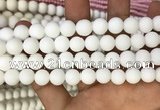 CMJ803 15.5 inches 10mm round matte Mashan jade beads wholesale