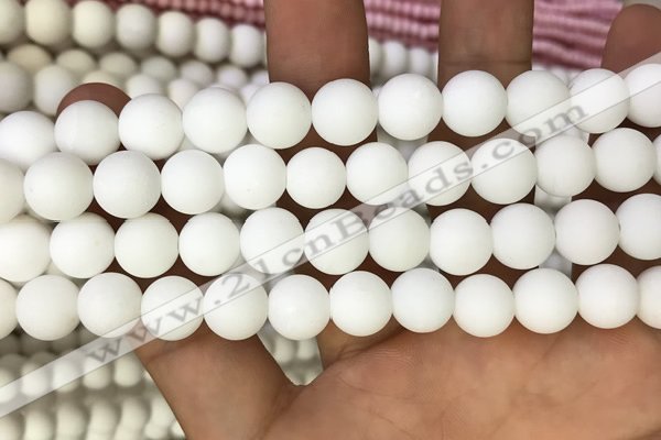 CMJ803 15.5 inches 10mm round matte Mashan jade beads wholesale