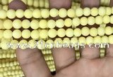 CMJ806 15.5 inches 6mm round matte Mashan jade beads wholesale