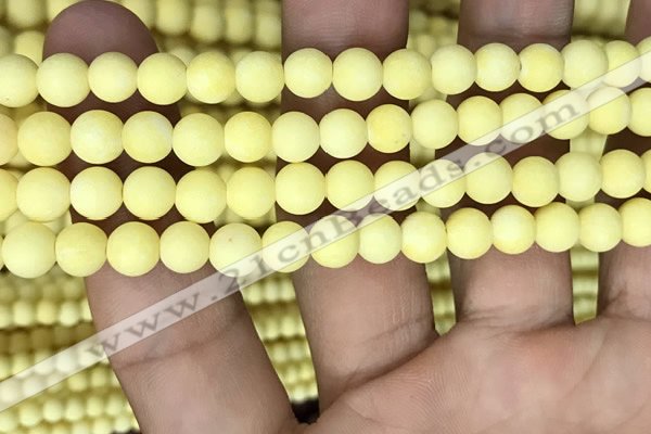 CMJ806 15.5 inches 6mm round matte Mashan jade beads wholesale