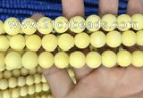 CMJ809 15.5 inches 12mm round matte Mashan jade beads wholesale
