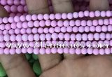 CMJ810 15.5 inches 4mm round matte Mashan jade beads wholesale