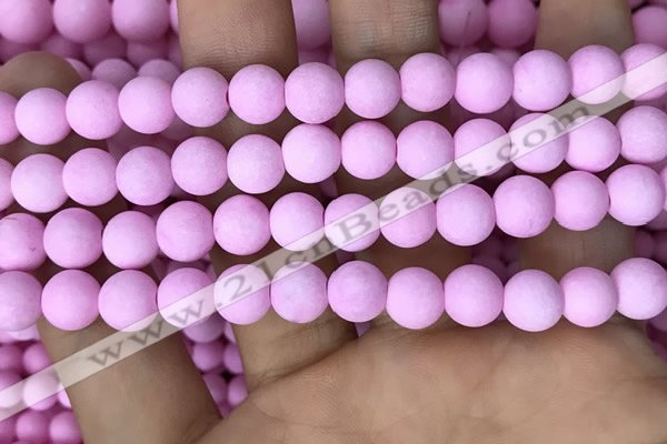 CMJ812 15.5 inches 8mm round matte Mashan jade beads wholesale