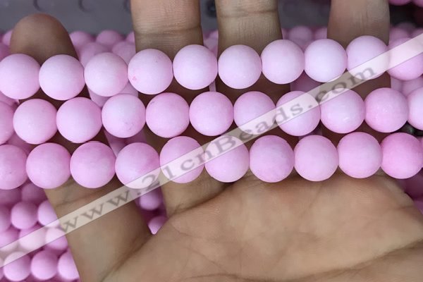 CMJ813 15.5 inches 10mm round matte Mashan jade beads wholesale