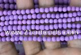 CMJ815 15.5 inches 4mm round matte Mashan jade beads wholesale