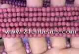 CMJ830 15.5 inches 4mm round matte Mashan jade beads wholesale
