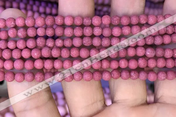 CMJ830 15.5 inches 4mm round matte Mashan jade beads wholesale