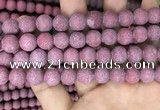 CMJ834 15.5 inches 12mm round matte Mashan jade beads wholesale