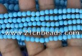 CMJ835 15.5 inches 4mm round matte Mashan jade beads wholesale