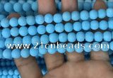 CMJ837 15.5 inches 8mm round matte Mashan jade beads wholesale