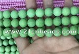 CMJ844 15.5 inches 12mm round matte Mashan jade beads wholesale