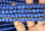 CMJ847 15.5 inches 8mm round matte Mashan jade beads wholesale