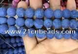 CMJ849 15.5 inches 12mm round matte Mashan jade beads wholesale