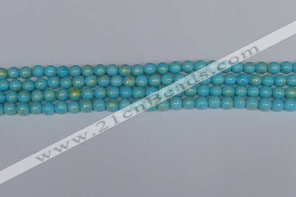 CMJ965 15.5 inches 4mm round Mashan jade beads wholesale