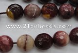 CMK115 15.5 inches 12mm faceted round mookaite beads wholesale