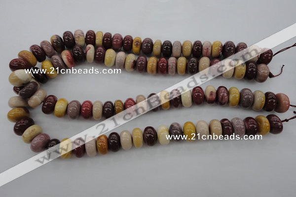 CMK118 15.5 inches 9*14mm rondelle mookaite beads wholesale
