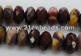 CMK121 15.5 inches 7*10mm faceted rondelle mookaite beads wholesale