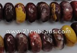 CMK122 15.5 inches 7*16mm faceted rondelle mookaite beads wholesale