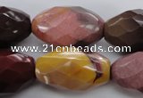 CMK133 15.5 inches 20*30mm faceted rice mookaite beads wholesale