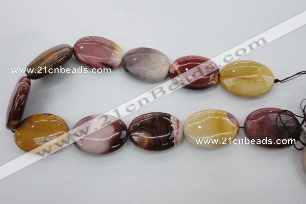 CMK144 15.5 inches 25*35mm oval mookaite beads wholesale